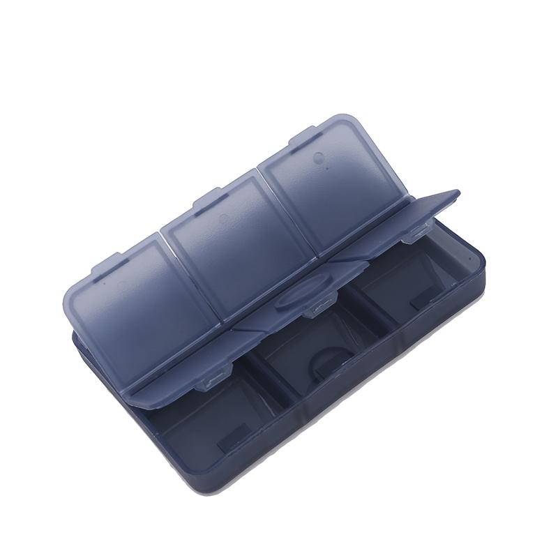 Household Solid Color Plastic Portable Pill Box Vitamin Holder Case Travel 6 Compartment Packaging Medicine Box Storage