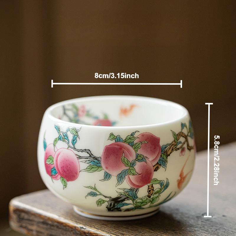 Nefritová čajová miska ze suetu Ručně vyráběné japonské keramické čajové misky Porcelánová ochutnávací čajová souprava pro domácnost Čínské kung-fu čajové nádobí Mistrovské šálky Dárková krabička