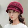 Women's Fashion Wool Duckbill Hat for Autumn/Winter - Cozy Knit with Velvet Lining, Perfect for Middle-aged and Elderly.