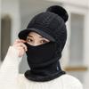 Warm Thickened Women's Hat Windproof Fleece Lined Winter Knit Hat Ear Protection Balaclava Cap Winter