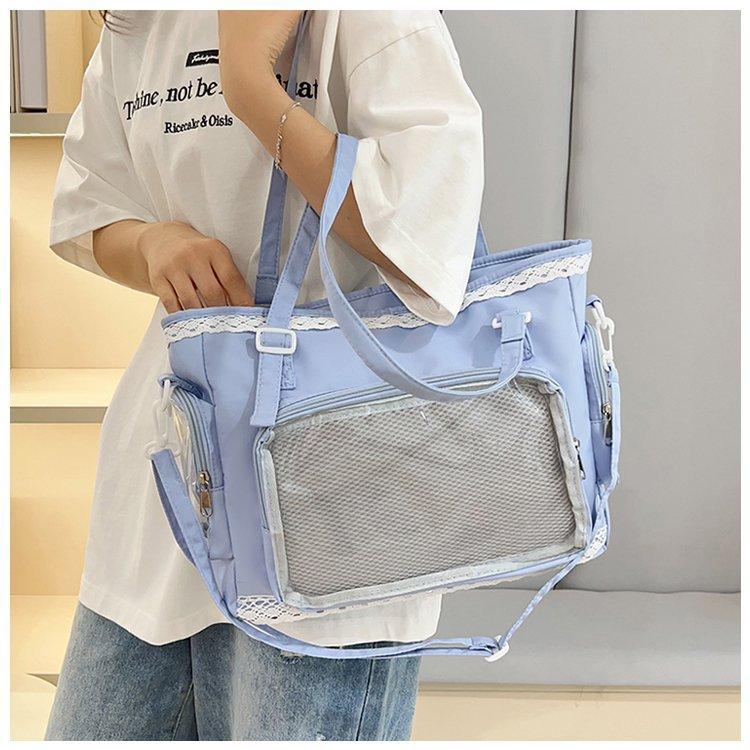 New Sweet And Cute Girls' Ita Bag Y2K Preppy Style Large Capacity Tote Bag Women'S Fashion One-Shoulder Cross-Body Bag Dolls Bag