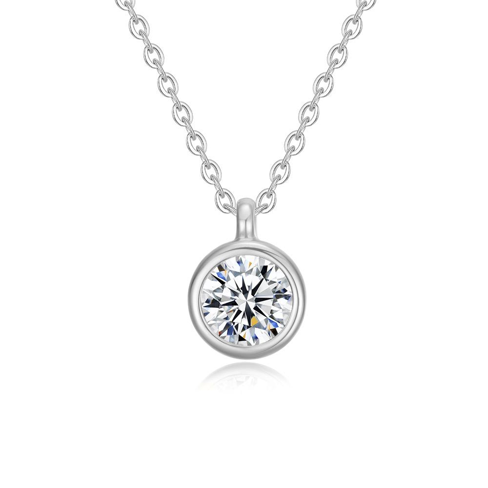 S925 Sterling Silver Moissanite Cross Pendant Clavicle Necklace for Women Luxury Sparkling Fine Jewelry Gift