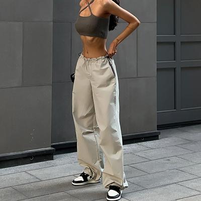 2022 Fashion Harajuku Women Punk Sweatpants Chic Solid Vintage Pants Casual Streetwear Joggers Baggy Trousers Loose Wide Leg