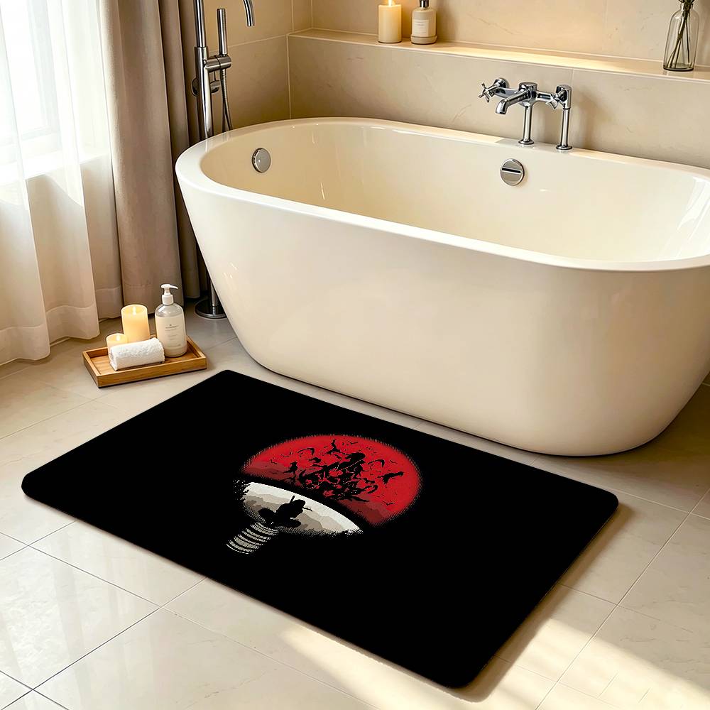Anime N-Naruto Cool Carpet Bathroom Anti-slip Mat Door Mat Home Decoration Mat Entrance Door Mat Scratch-resistant Door Mat