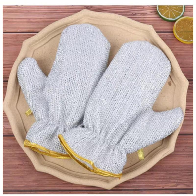 Steel Wire Lengthened Waterproof Heat Insulation Hot Proof Kitchen Thick Durable Dishwashing Gloves