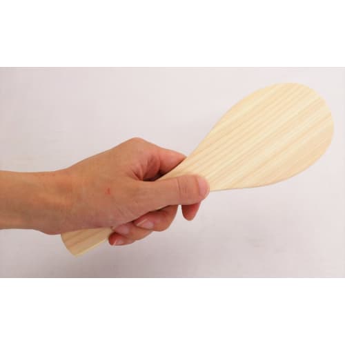 Ichihara Woodworks Wooden Rice Paddle, "Kufujin" (Wood Lady), Cypress, Large, 21.5cm, 4971421113135