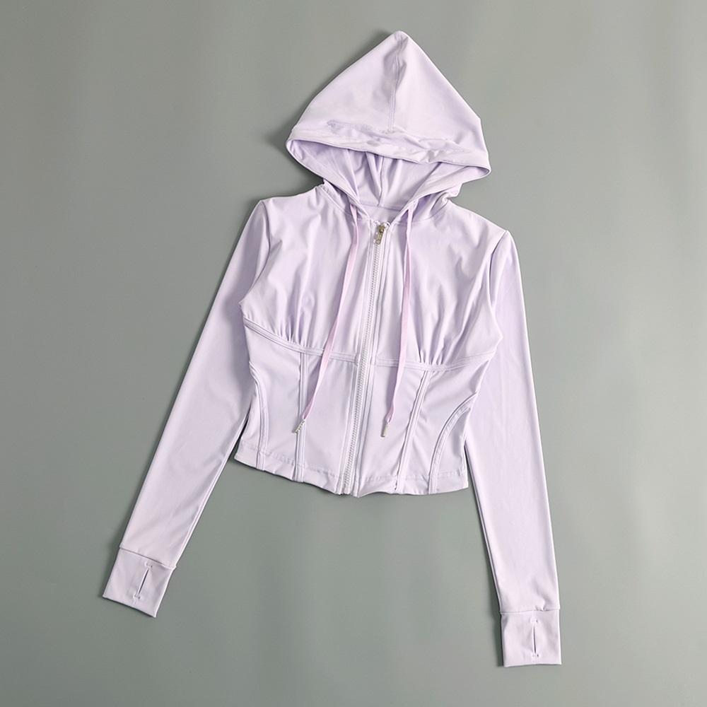 New Quick-drying Zipper Short Yoga Wear Jacket, Women's Sports Top, Gym Long-sleeved, High-end Running Style For Autumn And Winter