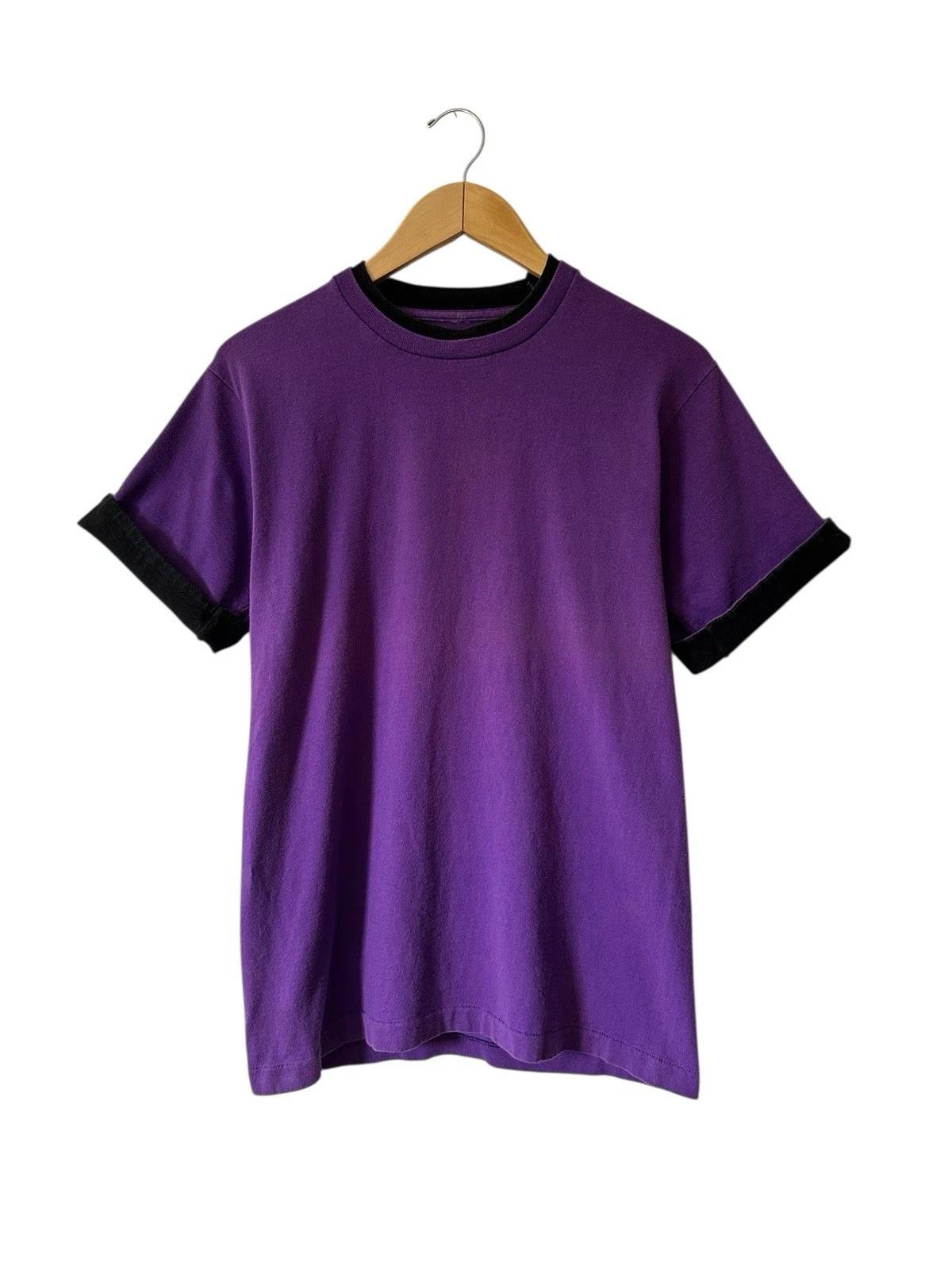 

Vintage Blank Purple Double Sleeve Collar T Shirt Men’s Small 90s USA Single 4XL