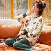 Lingerie Raffinata da Donna Set Primavera Manica Lunga a Quadri Abbigliamento per la Casa da Donna Può Essere Indossato Fuori Taglie Forti