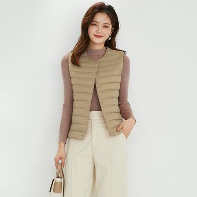 Women's Winter Warm Zipper Vest Loose Down Jacket Lightweight Vests