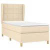 3128498 vidaXL Divan Bed with Mattress Cream 90x200 Cm Fabric