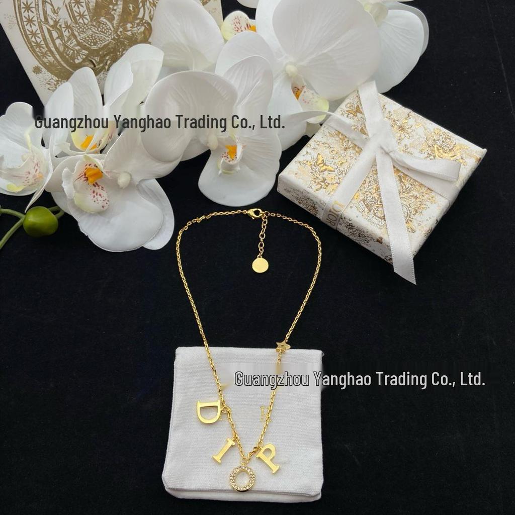 Seiko Dika Dámský Klasický Náhrdelník "O" s Plnými Diamanty a Jednoduchý Náramek Set