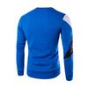 Herr Casual Slim Långärmad T-shirt Passform Skjorta Rundhalsad Patchwork Topp Blus