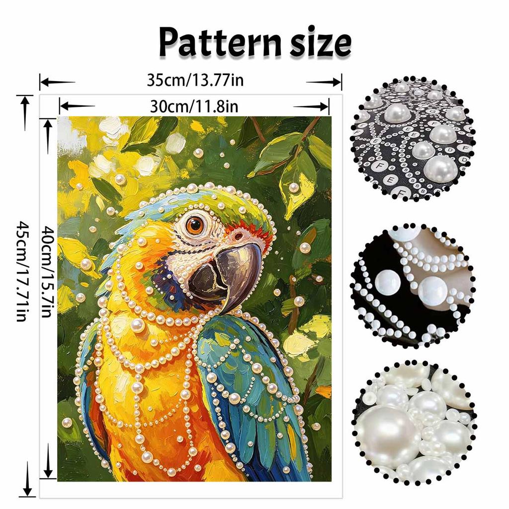 Pearl painting kit tropical macaw parrot DIY home decoration painting