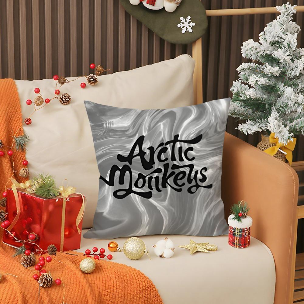 Hot A-Arctic Monkeys Brand Pillow Case Anti-dustmite Pillow Invisible zipper silky short plush Sofa cushion cover