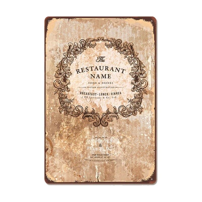 Vintage Fresh Coffee Plaque Metal Tin Sign Retro Drink Coffee Poster Wall Stickers for Cafe Shop Restaurant Home Room Decor