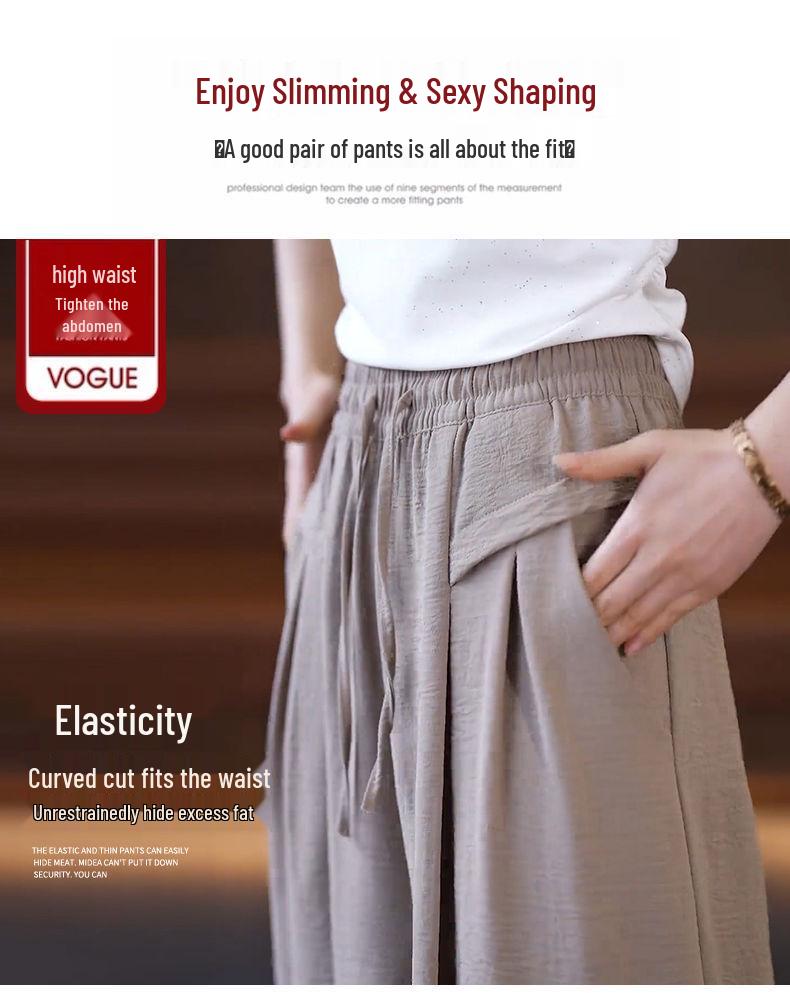 Women's Oversized Wide-Leg Drape Culottes – Spring/Summer Casual Lazy Pants