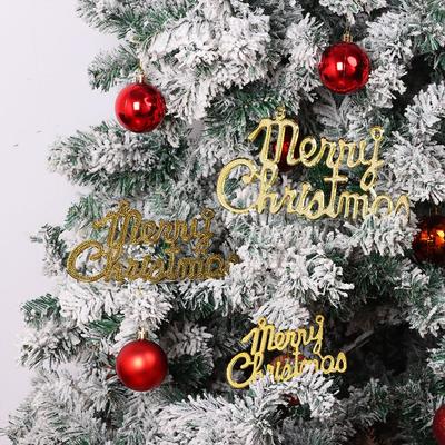 Home DIY Party Supplies Xmas Tree Decor English Letter Merry Christmas Pendant Hanging Ornament