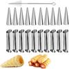 Non-stick Stainless Steel Baking Cones Danish Pastry Roll Forms Croissant Cream Horn Mold Cannoli Tubes