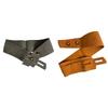 Korean Charm Wide Clasp Belt Fashionable PU Leather Waist Cincher Band For Women Adjustable Stretch Wrap