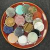 3Pcs, Energy Natural Stone Gemstone Round Pendants, DIY Jewelry Making Charms for Necklace, Bracelet, and Craft Accessories, Unique Gifts 30×30mm