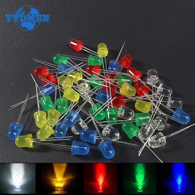 20 Stück/50 Stück 8 mm LED-Diode F8, sortiertes Kit, Rot, Grün, Blau, Gelb, Weiß, DIY-Leuchtdioden