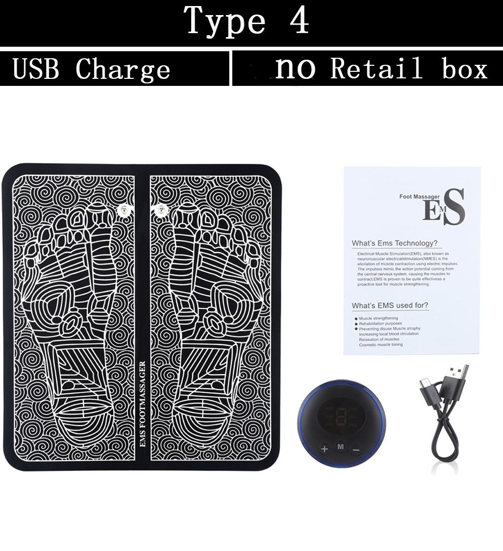 

EMS Foot Massager Electric Intelligent Muscle Stimulation Pulse Acupuncture Therapy USB Charge Pain Relief Foot Massage Device