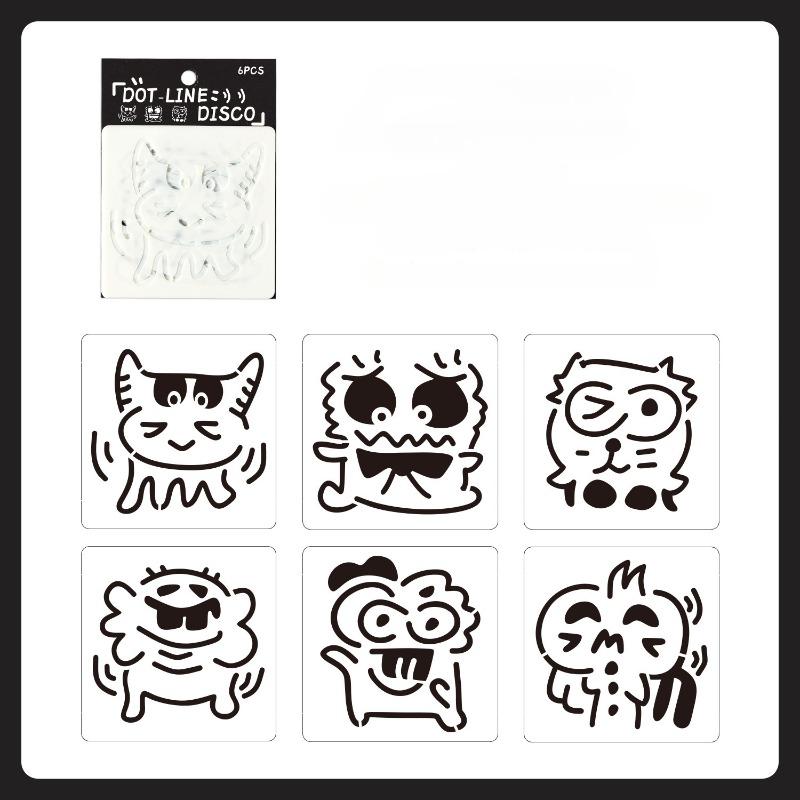 Lot de 6 pochoirs floraux et papillons pour scrapbooking, petits pochoirs créatifs pour décoration murale, pour peinture et décoration