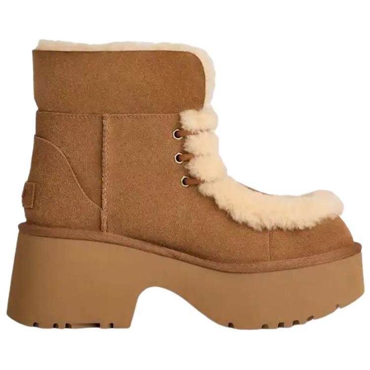 UGG Esmee Suede Warm Fashionable Comfortable Snow Boots Women boots Brown 1171532-CHE