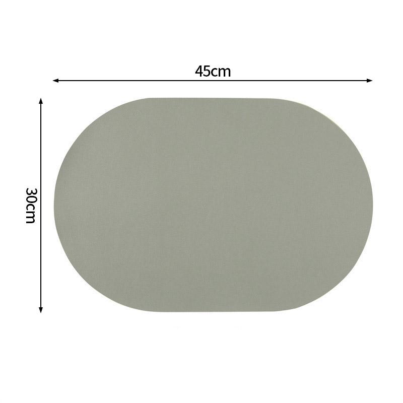 Solid Color Leather Placemat Heat High Temperature Resistance Household Dining Table Insulation Pad Waterproof Anti Slip Mat