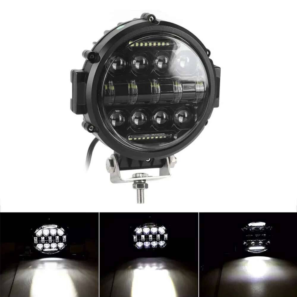 

7 дюймов 150 Вт Круглые точечные светодиодные фары-поды Световая панель Дальний/Ближний свет ДХО Светодиодная рабочая фара для вождения для грузовика Jeep Внедорожник SUV UTV ATV Противотуманная светодиодная фара white 1pc