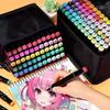 48/120pcs Professional Alcohol Based Double Ended Art Markers Set with Base, Perfect for Drawing Design Sketching Art Creation