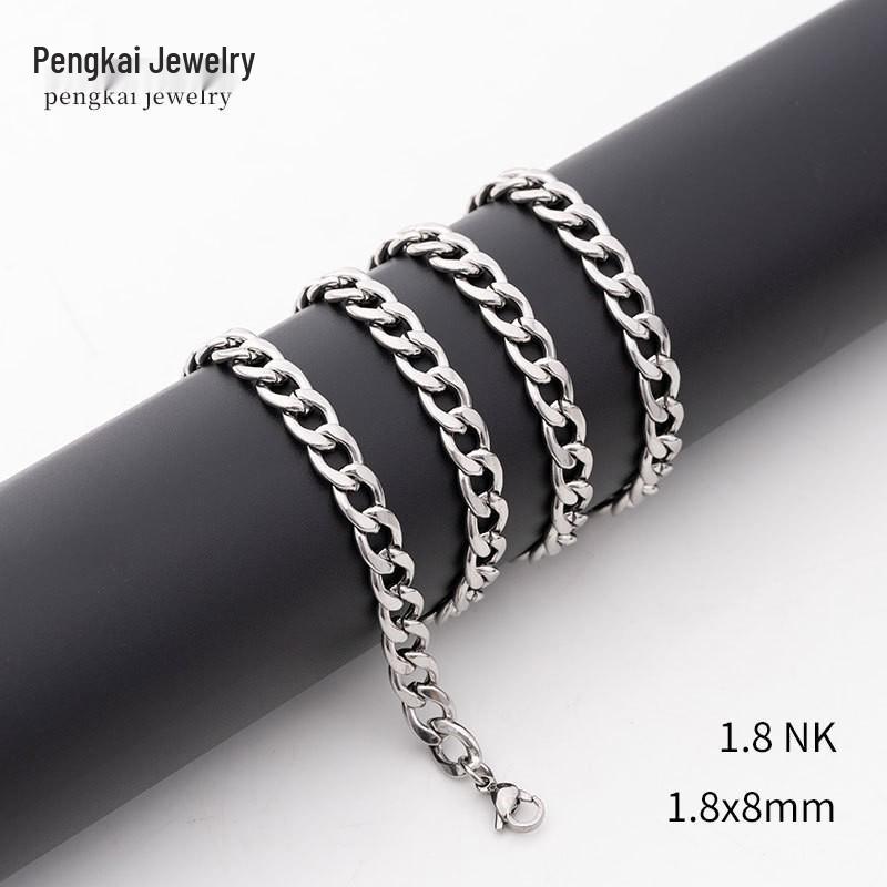 European Korean Style Bold Titanium Steel Street Hip Hop NK Chain Necklace