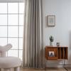 French Style Woven Stripe Cotton Linen Curtain Kitchen Dining Room Semi-Sheer Window Treatment Rod Pocket Grommet Hook