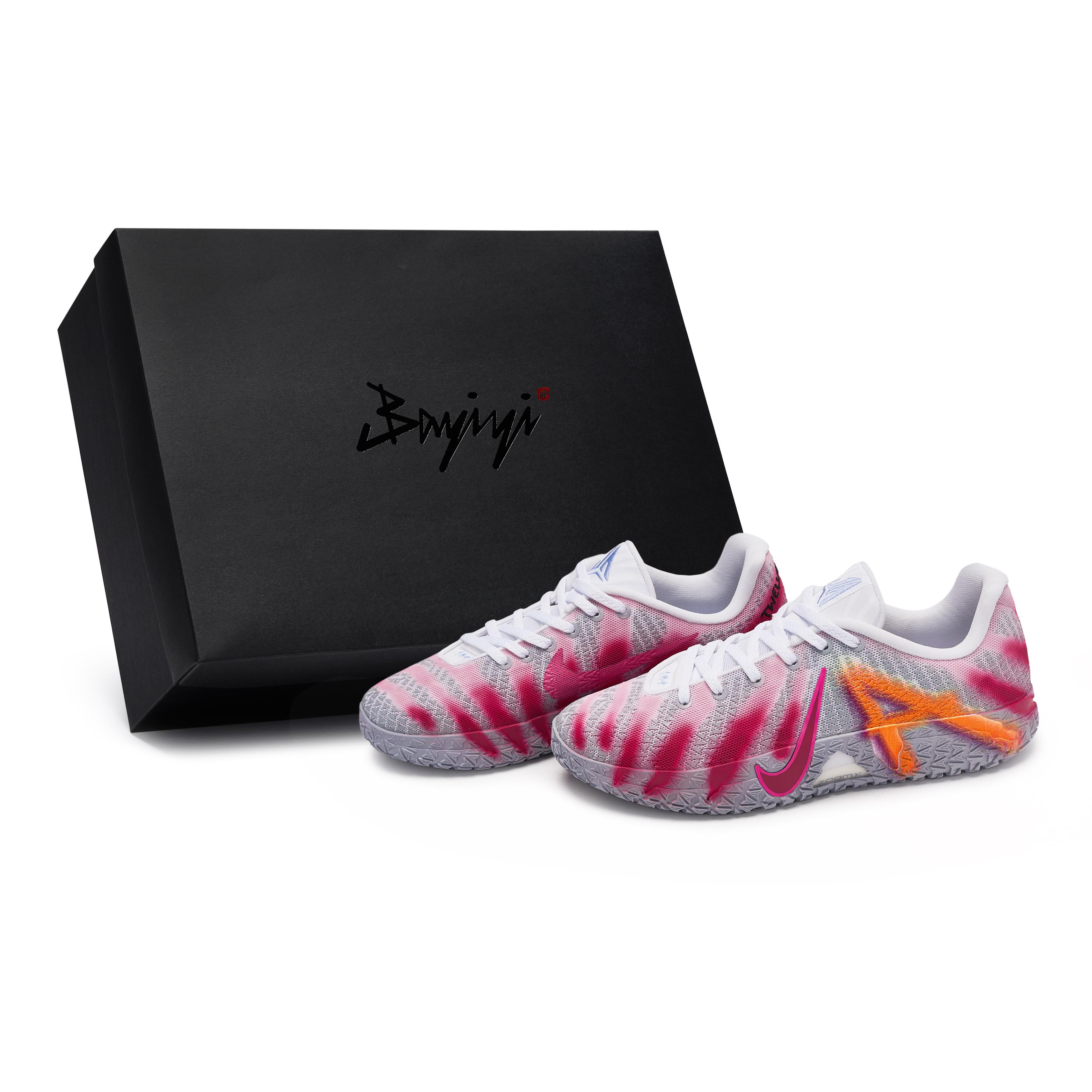 

Nike Ja Morant 3 Basketball Shoes Unisex Low Top Gray/Pink/Orange HF2794-100(Team80-SBOX) 36