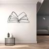 Vintage Library Metal Wall Art Powder Coated Book Mural Gift for Book Lovers Home Decor