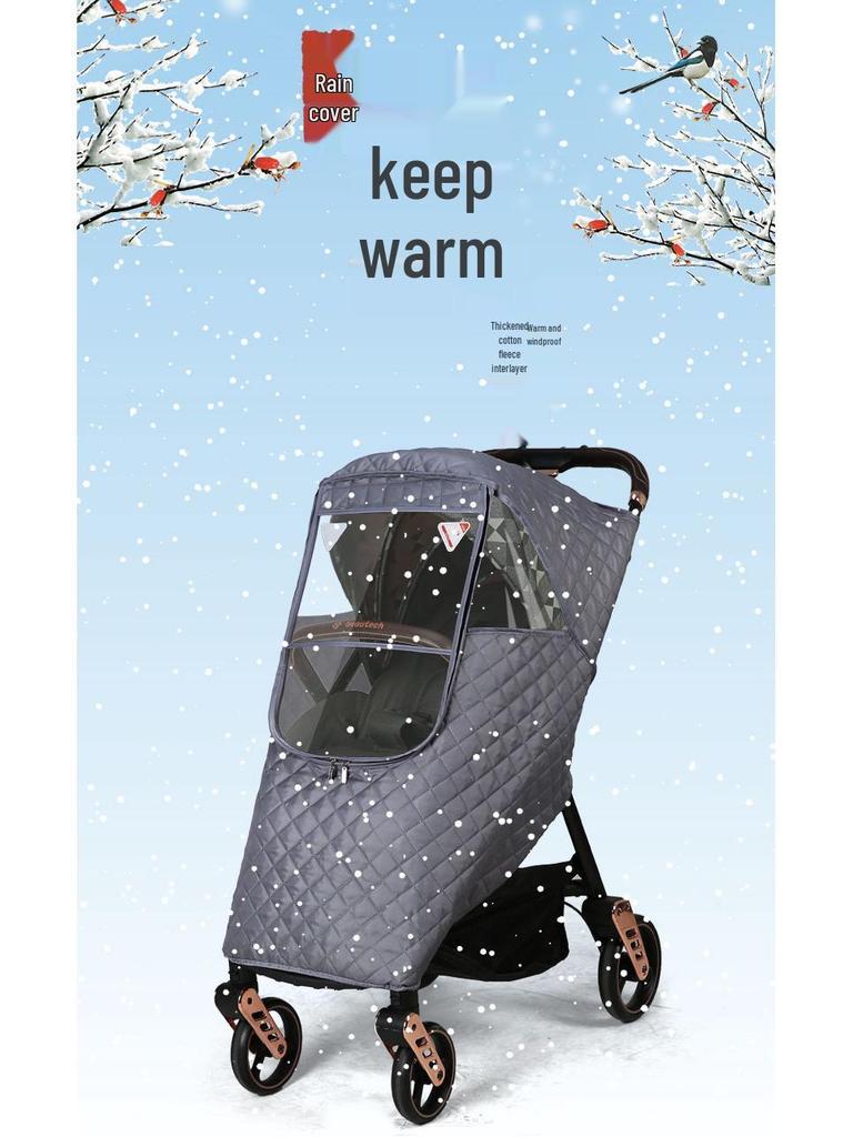 Husă Universală de Protecție Împotriva Vântului, Ploii și Iernii pentru Cărucior de Bebeluș
