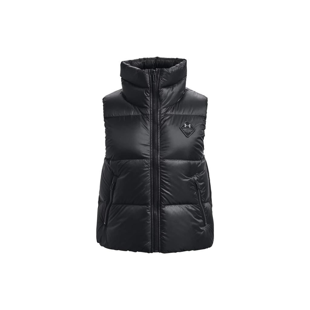 Under Armour Ua Storm Coldgear® High Neck Logo Print Down Vest Women Vests Black 1375456-001