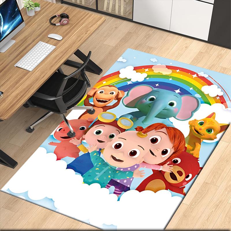 Cocomelon Printed Carpetrugfor Office Chair Living Room Bedroom Kitchen Room Decor Gifts