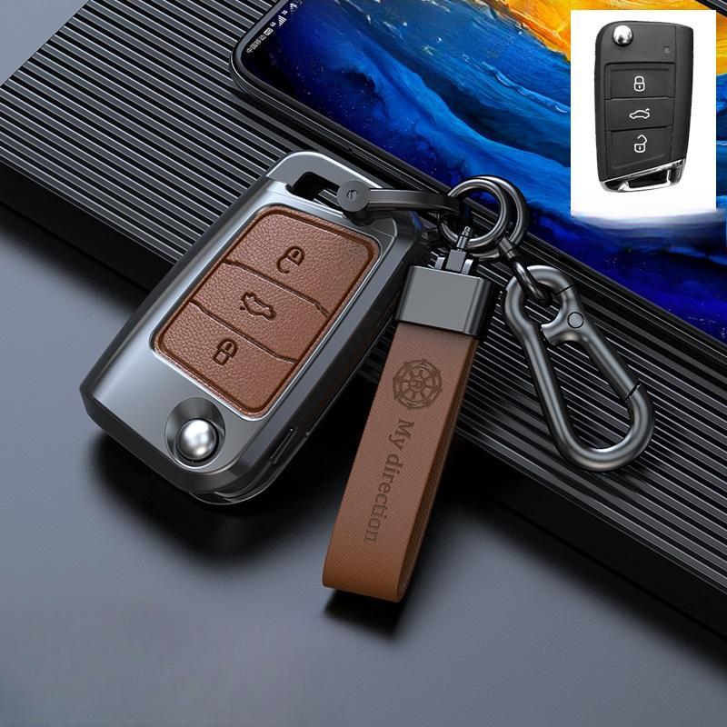 For VW Volkswagen Polo Golf 4 5 6 7 T5 MK7 Tiguan Passat B6 B5 Octavia A5 A7 Leon FR 2 Ibiza Area Car Key Case Cover