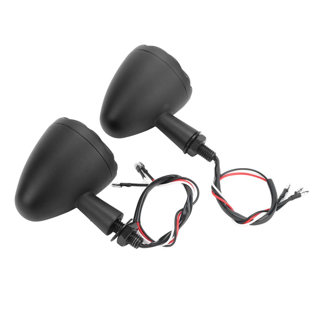 2pcs LED Turn Signal Lamp Indicator Bright Yellow Light Color Waterproof Fit for   Retro Motorbike