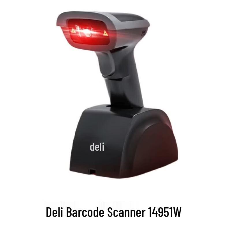 Deli Wireless 1D Laser Barcode Scanner