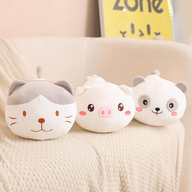 Adorable Dingding Series Plush Pillow Soft Cartoon Stuffed Toy For Girls Panda And Pig