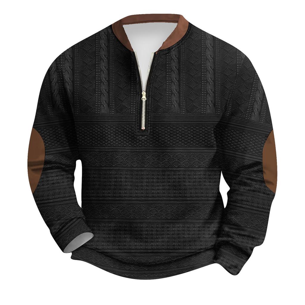 Men's Retro Casual Gradient Printed Sweatshirt