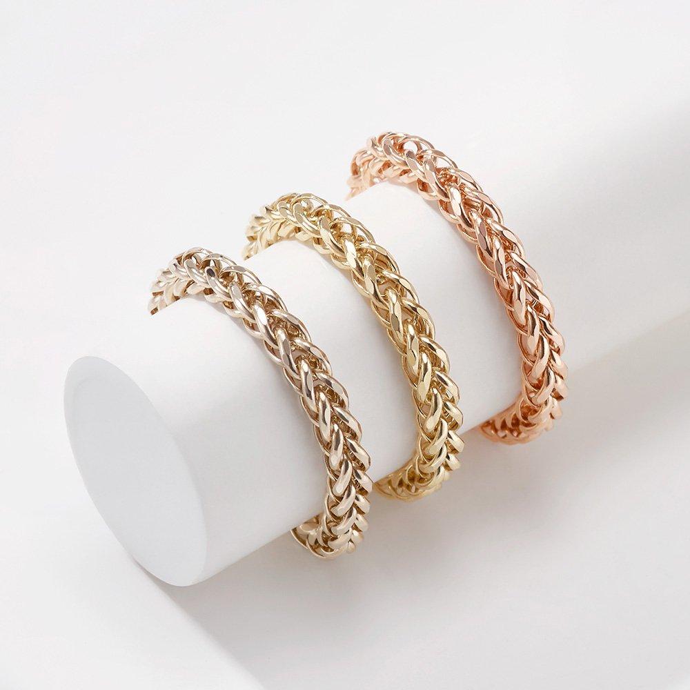 14K Hollow Italian Wheat Chain Ring