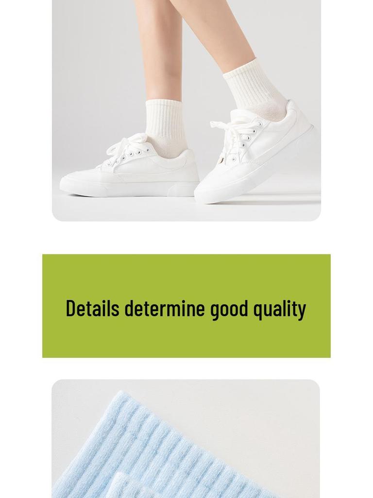 10A Children's Solid Color Mid-Calf Anti-Odor Socks - Aromatherapy Gift Box Set, Breathable and Business Style