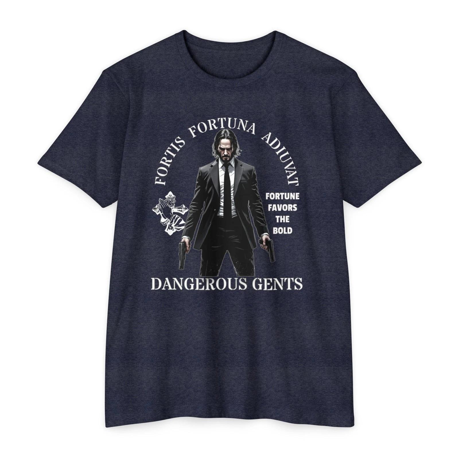 John Wick Fortune Favors The Bold T-Shirt, Keanu Reeves, Action Movie Tee 2XL