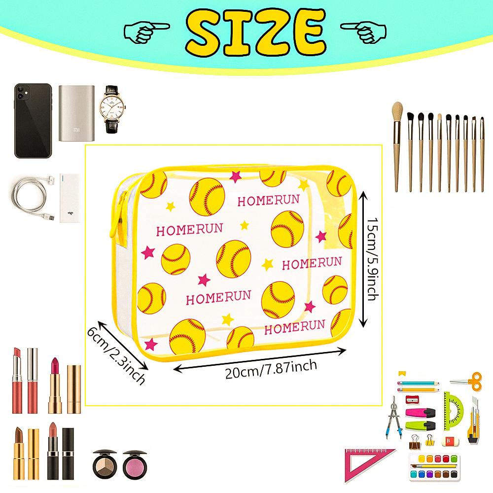 Football-themed PVC Toiletry Bag, Makeup Bag, Suitable for Men and Women, Transparent Travel Toiletries Storage Bag Makeup Bag
