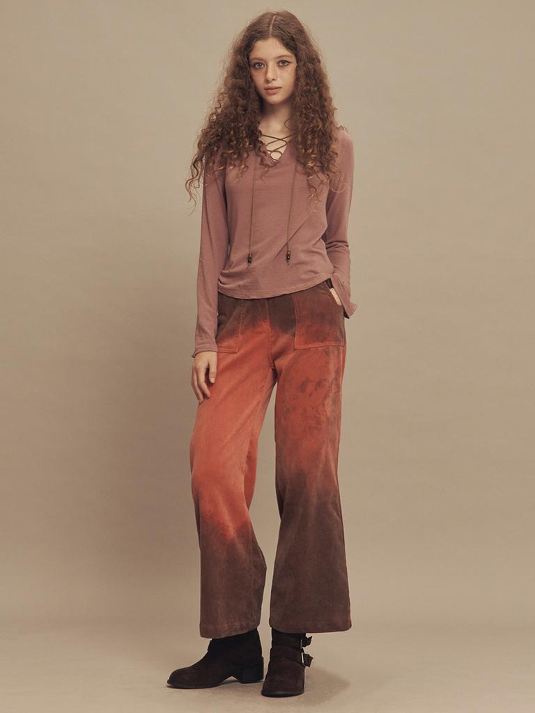 SETSETSET Vintage Fade Corduroy Pants Orange