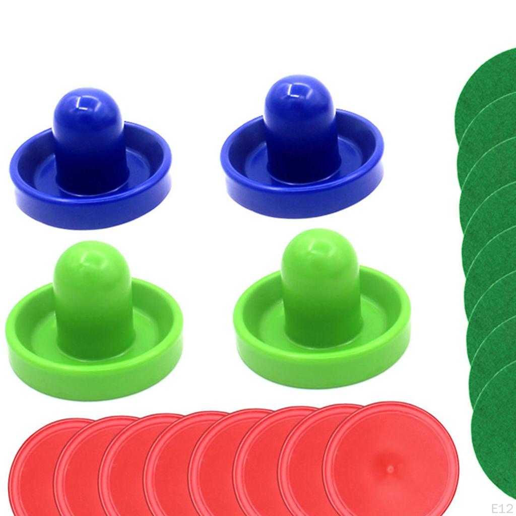 1 Set Mini Air Hockey Pushers and Pucks, Paddles Slider Pusher Goalies